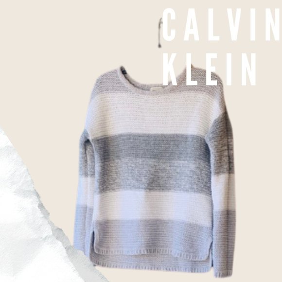 Calvin Klein Jeans Sweaters - Calvin Klein Grey Striped Sweater